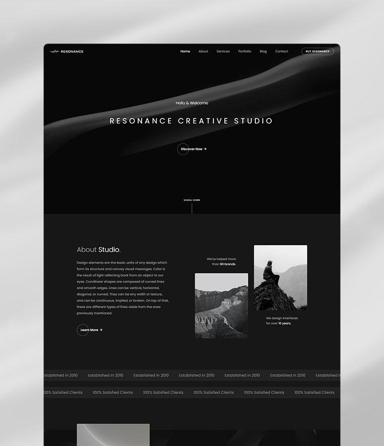 Elegant Dark Design Concept